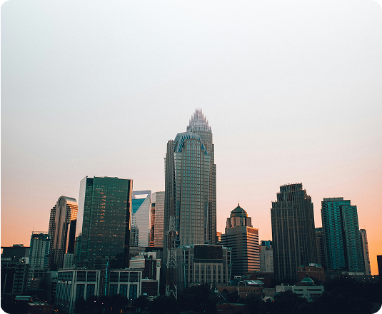Skyline of EasyGig Junk Removal's servicing area, Charlotte, NC.