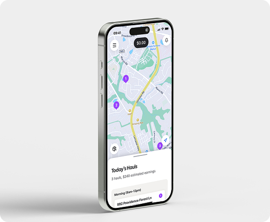 EasyGig's Hauler App on a mobile phone showing its gig based experience.