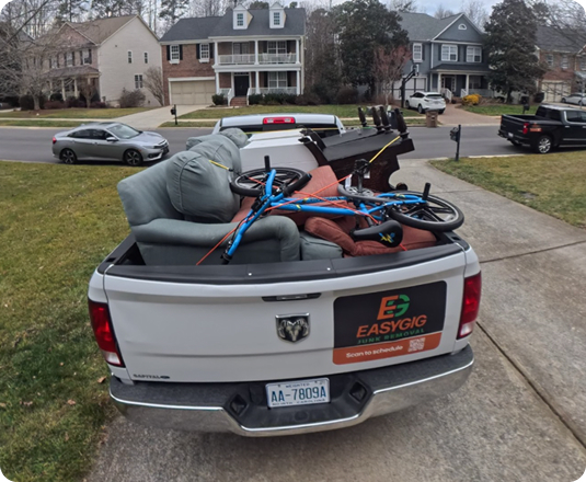 junk removal by pickup truckload examples and pricing visuals