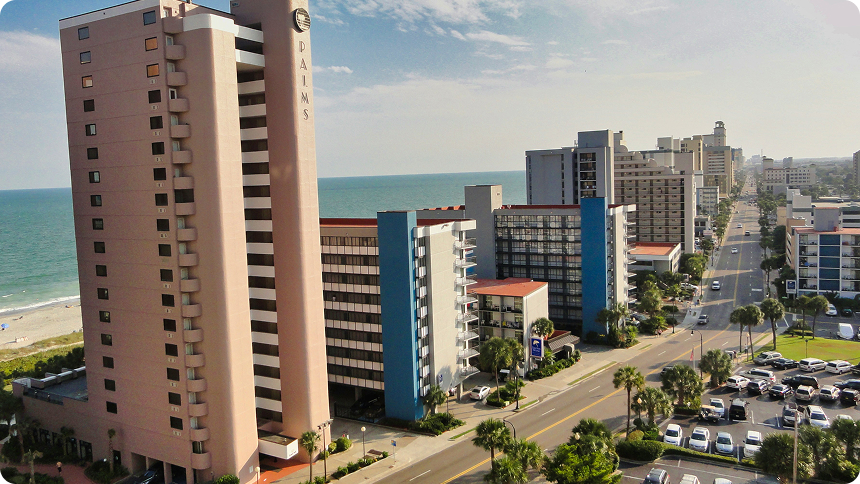 Beach hotels in Myrtle Beach, SC one of EasyGig Junk Removal's service locations.